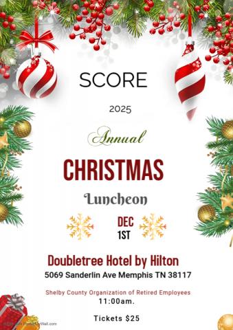 SCORE - Annual Christmas Luncheon - December 1st, 2025